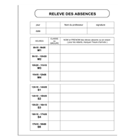 Carnet de Bulletins Absence